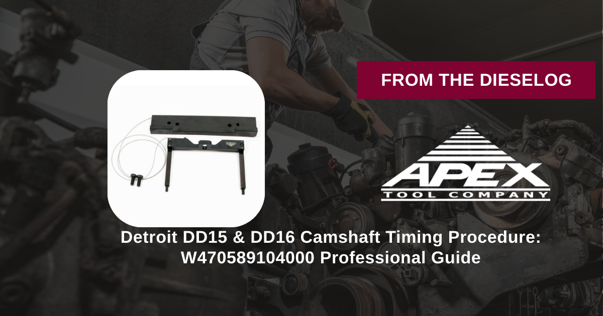 Detroit DD15 & DD16 Camshaft Timing Procedure: W470589104000 Professional Guide